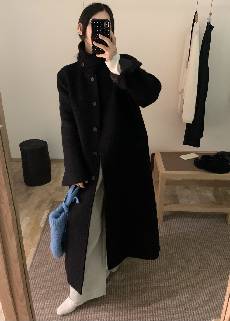 wool 100) monde wool long coat 상세 이미지 17
