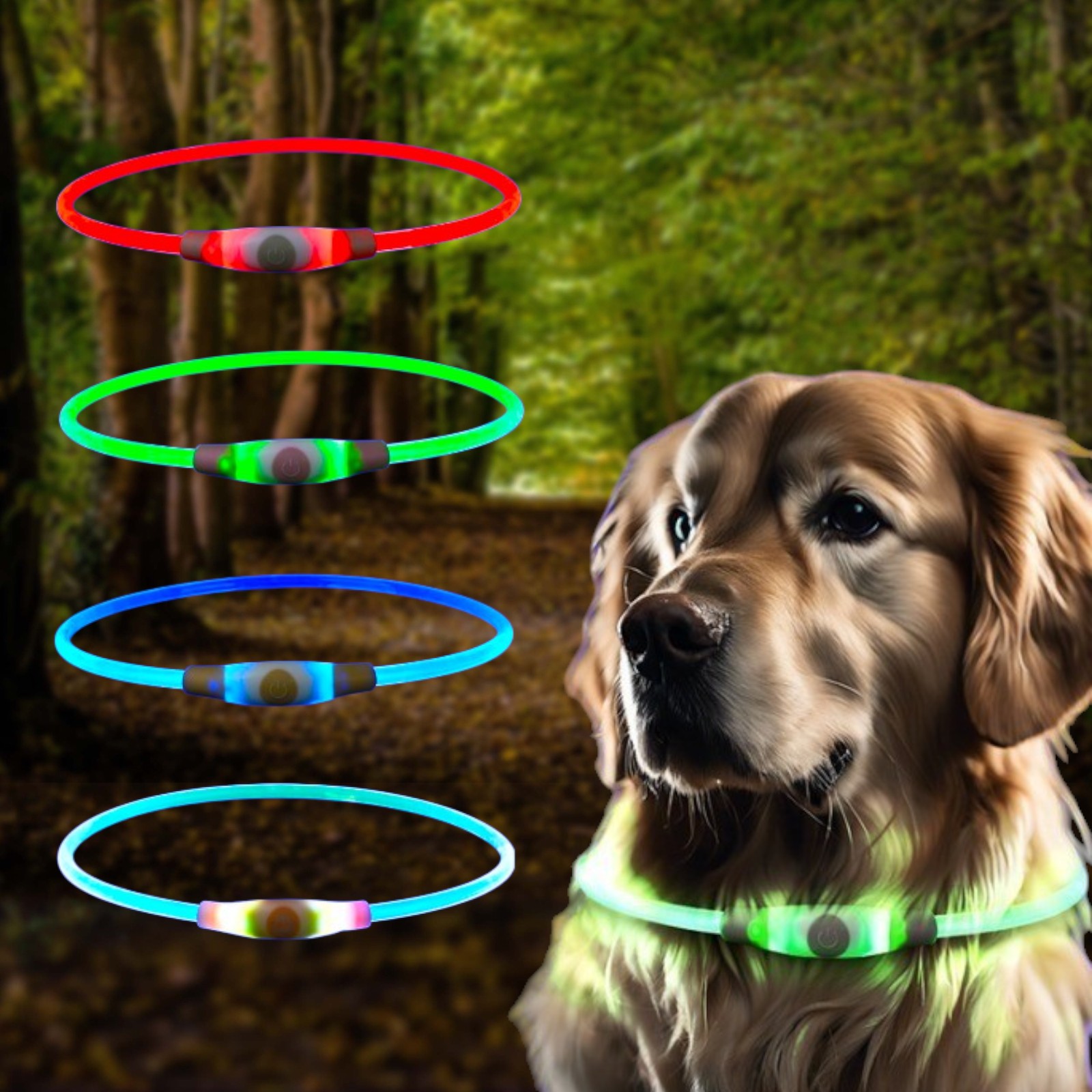 애니윙 사고예방 야간산책 강아지 LED목걸이