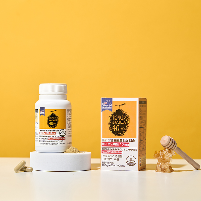 프로폴리스 플라보노이드40mg 아연 비타민C 호주 항산화 효능 효과 면역 90캡슐, 1개