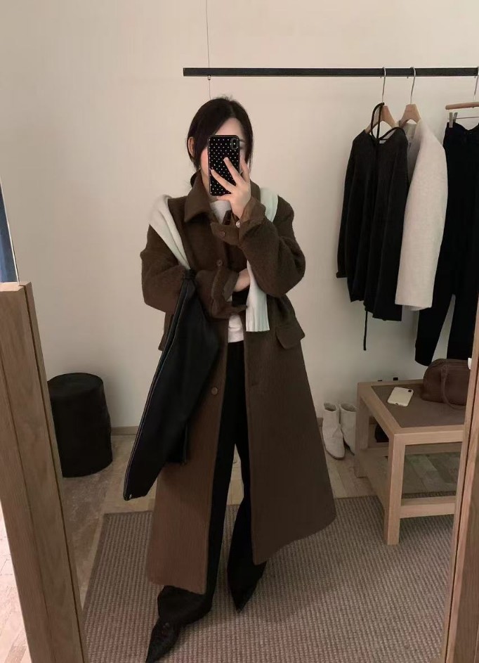 wool 100) monde wool long coat 상세 이미지 19