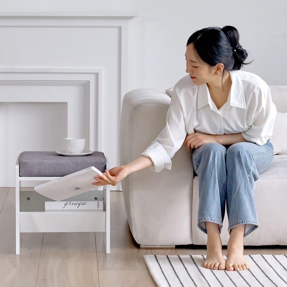 (N포인트) 벨 거실 사무실 스툴 다용도 미니 사이드 테이블 - 상품 이미지