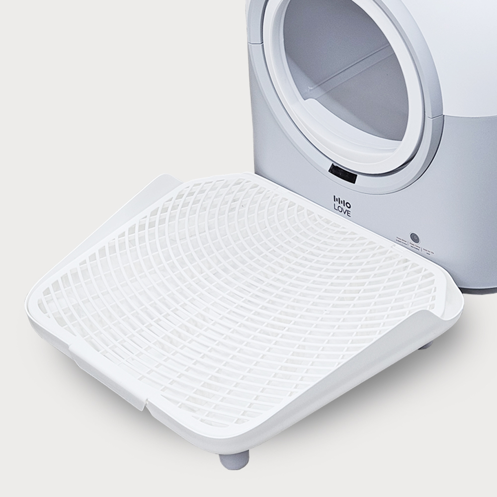 펫쭈 고양이 모래매트 발판 사막화방지 화장실 화이트