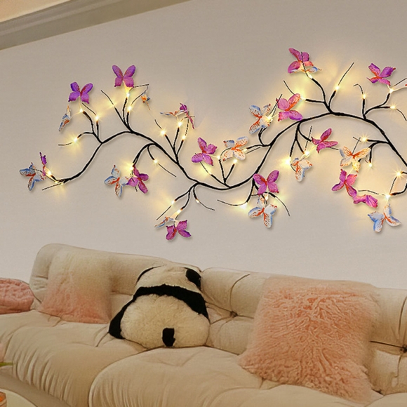 LED 간접 조명 줄 전구 식물 무드등 방수 나비 나무 카페