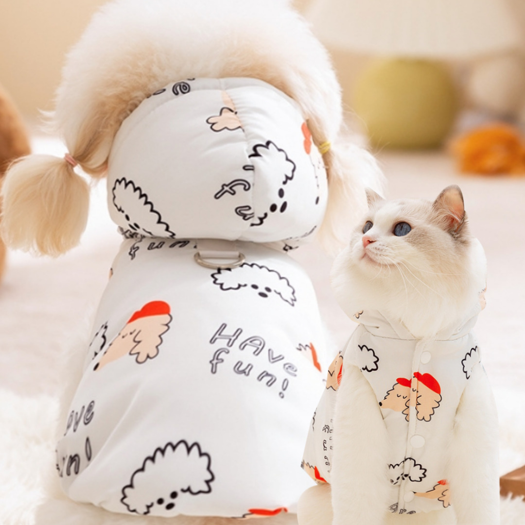 강아지패딩조끼 겨울 후리스조끼 강아지옷 애견 올일원 외출복 아우터