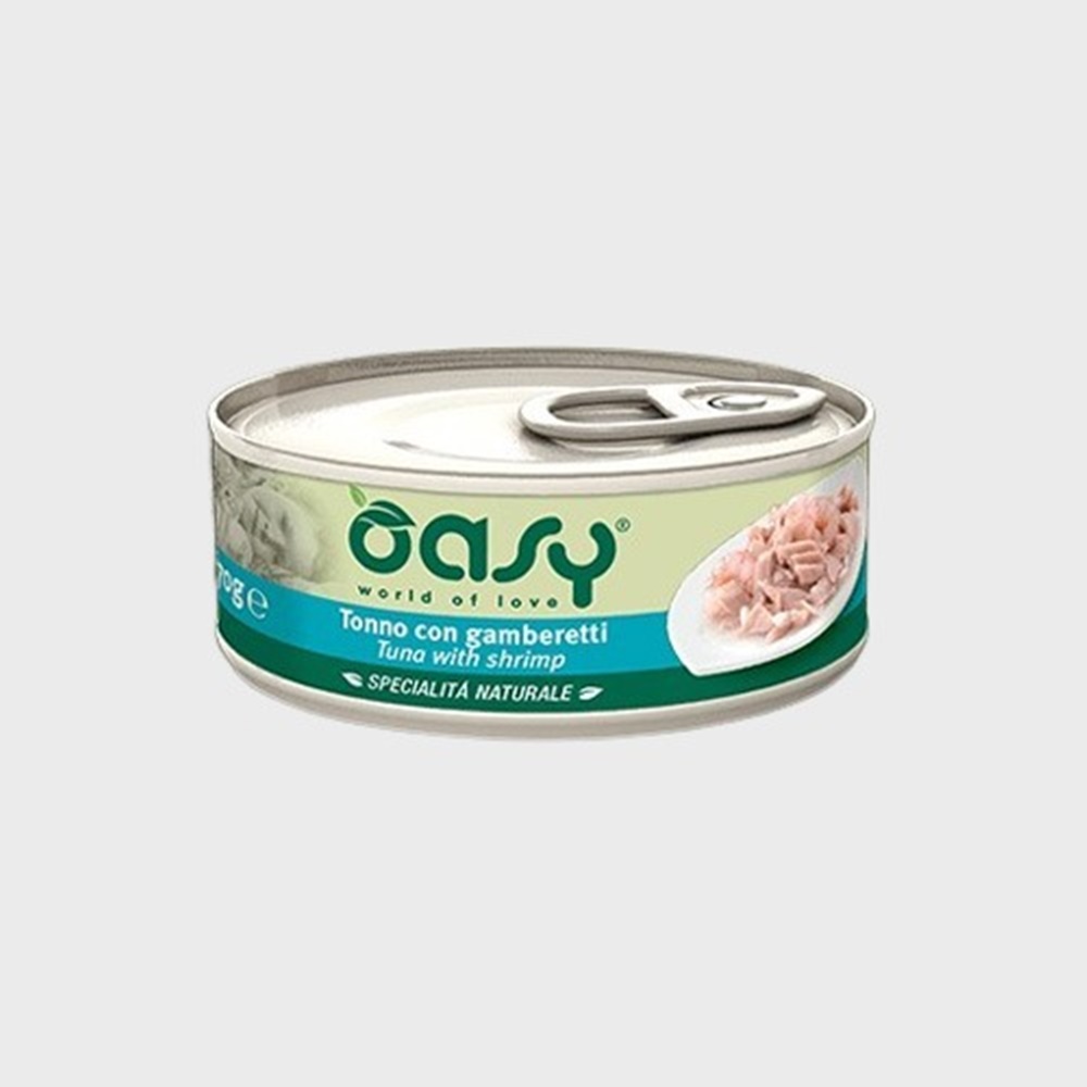 오아지 네츄럴 레인지 캔 고양이 습식간식 참치 새우, 70g, 1개 - 상세 이미지 2
