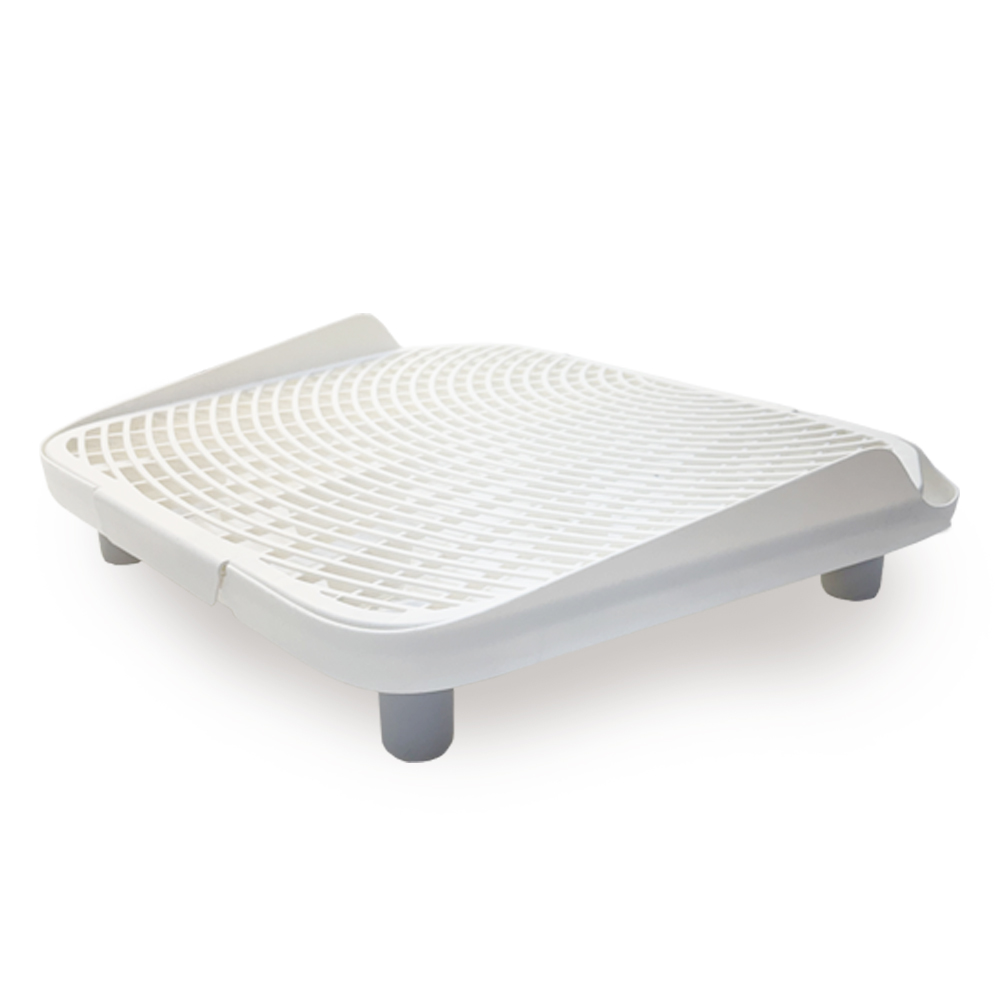 펫쭈 고양이 모래매트 발판 사막화방지 화장실 화이트