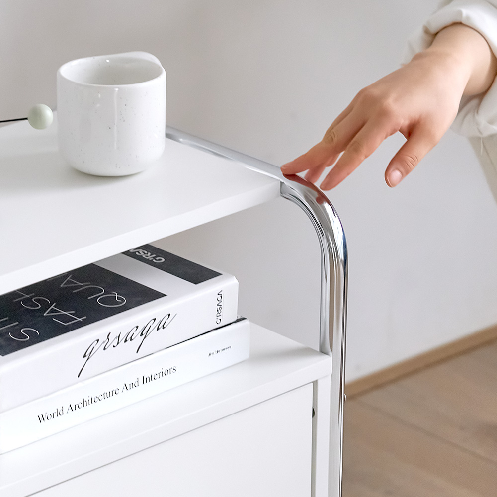 (N포인트) 파피용 거실 선반 사무실 테이블 미니 서랍장 2단 - 상세 이미지 2