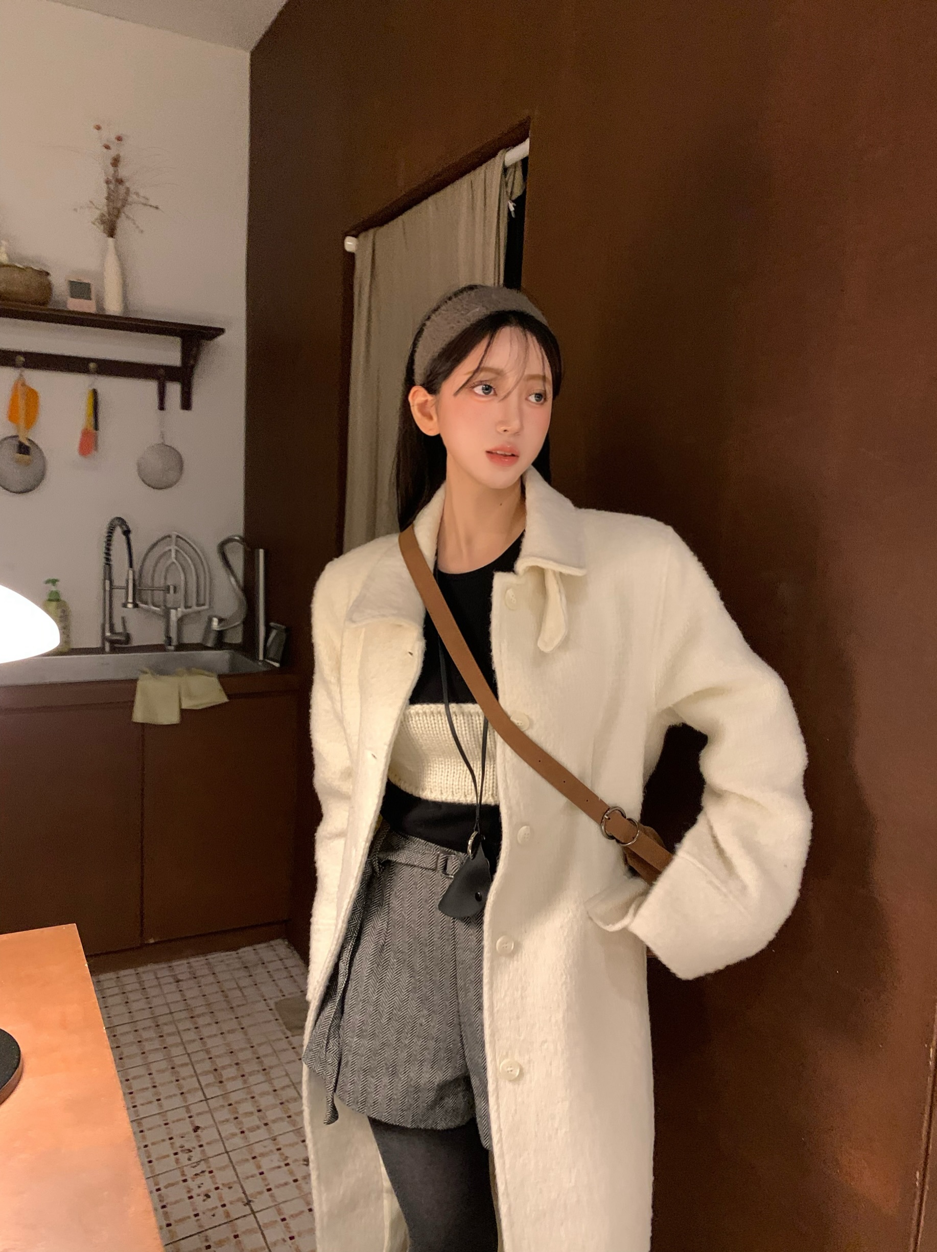wool 100) monde wool long coat 상세 이미지 50