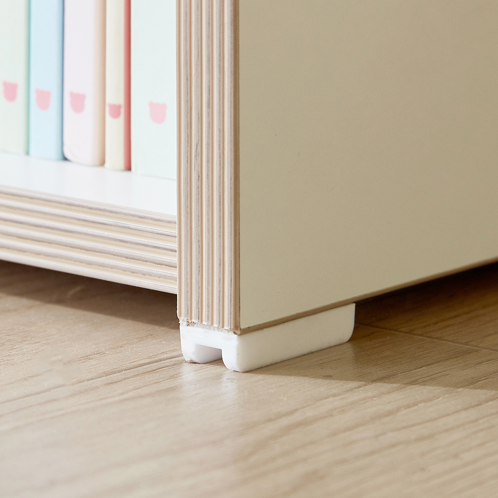 밤비노 친환경 수납 교구장 책장 공부방 낮은 수납장_830, 3단, 화이트