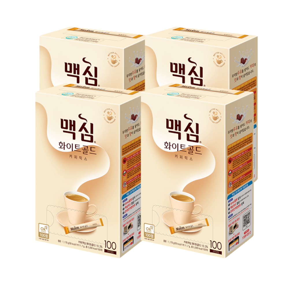 동서식품 맥심 화이트골드 믹스 100개입 4개 : 도트버스