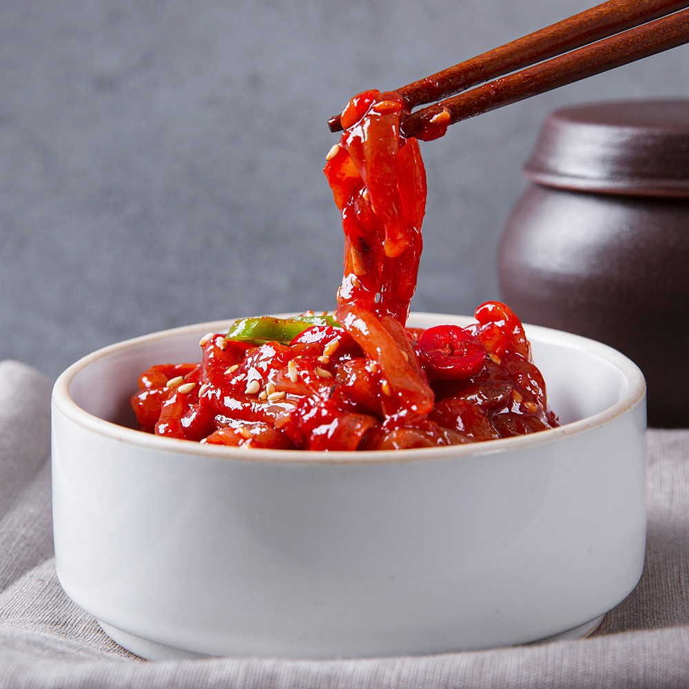 60년 3대전통 저염숙성 광천 국산 오징어젓갈 무침 500g