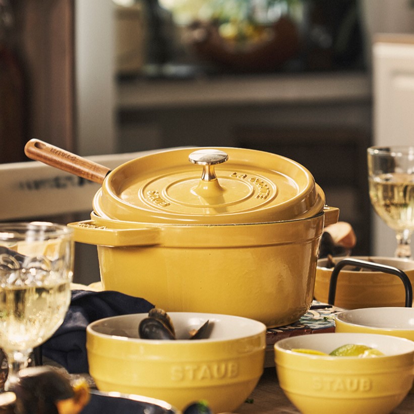 꼬깔손잡이증정 ST1020122 스타우브 원형 꼬꼬떼 시트롱 20cm