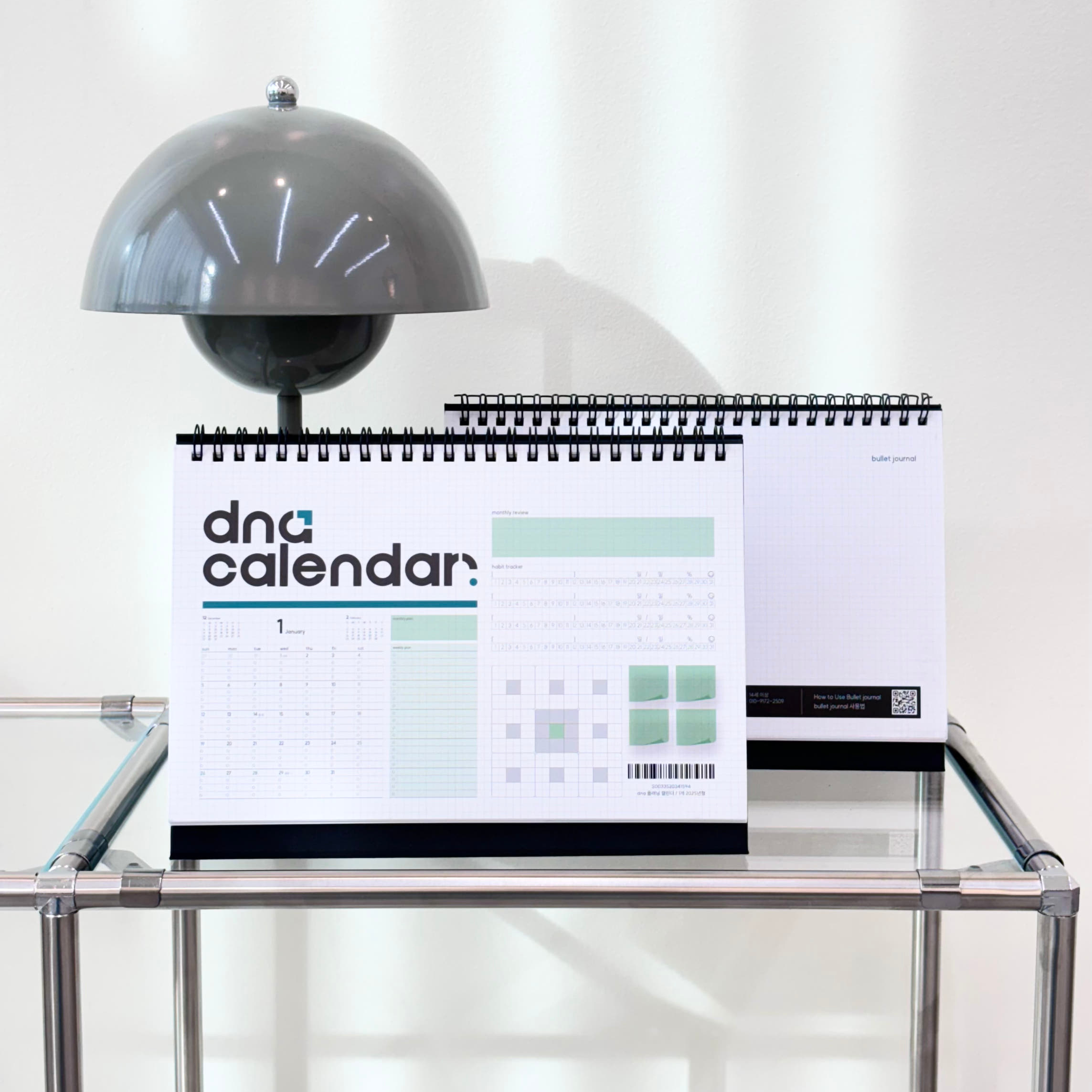 dna 탁상 스케줄 달력 듀얼 메모 습관 책상 다이어리 캘린더 달력 2026년 중형, 1개