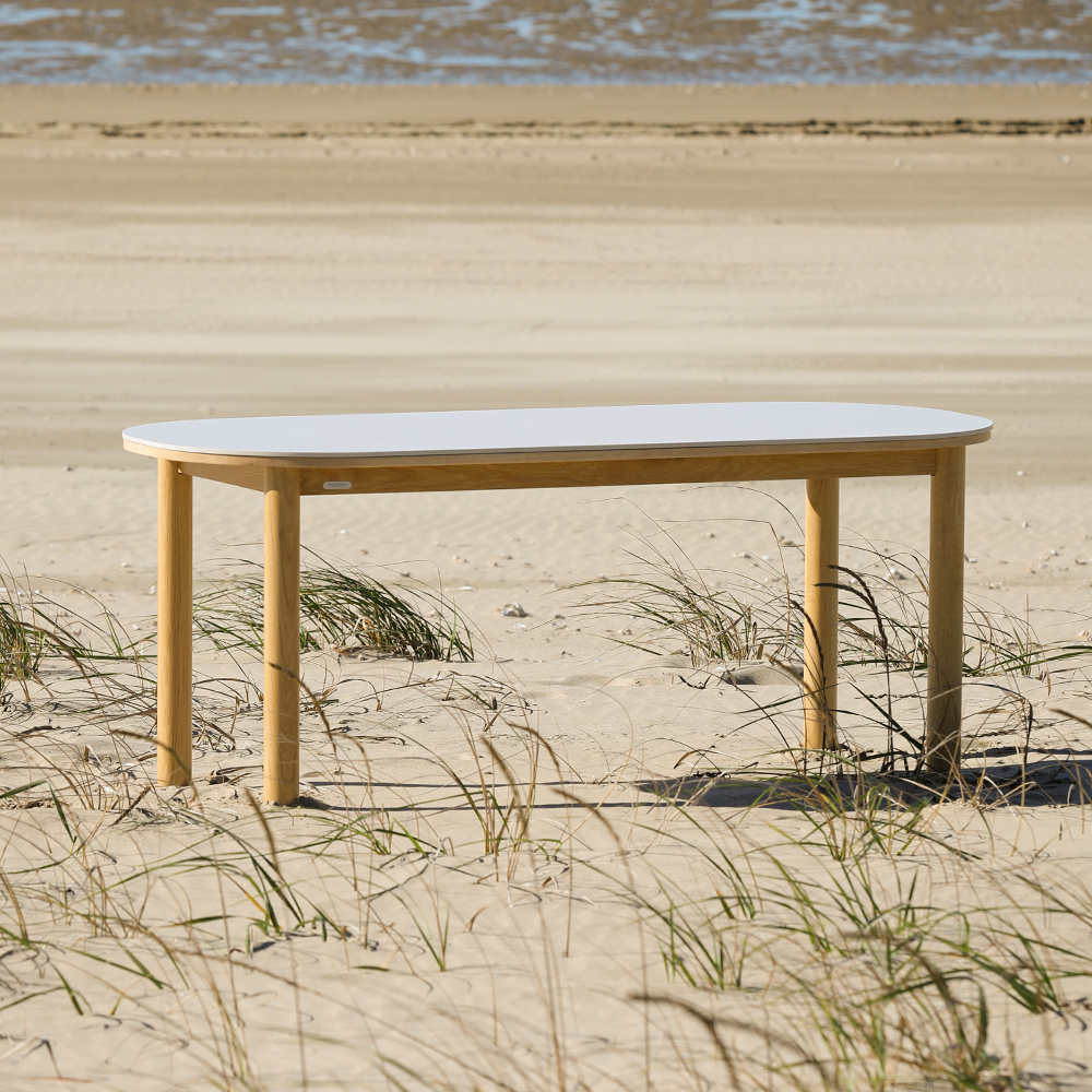 라미에스 유니 오크 참나무 포세린 세라믹 라운드 식탁 4인용 1600