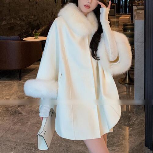 데이트룩 연말 양모 벨티드코트 울 폭스퍼코트 - 상세 이미지 5