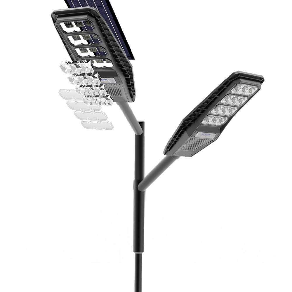 대원쏠라텍 태양광가로등 정원등 태양열 센서등 LED 블랙 일체형 가로등 100W 조명 벽등 이미지 2