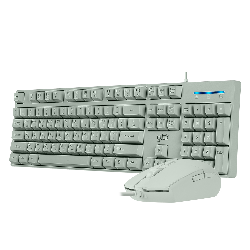 지클릭커 오피스프로 GMK-500 스탠다드 M 키보드 무소음 마우스 키스킨 포함 세트 화이트 - 상세 이미지 4