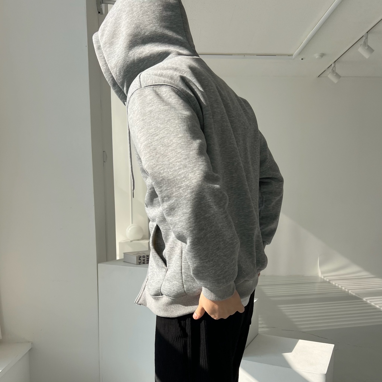 양털후드집업 기모후드집업 - 상세 이미지 3