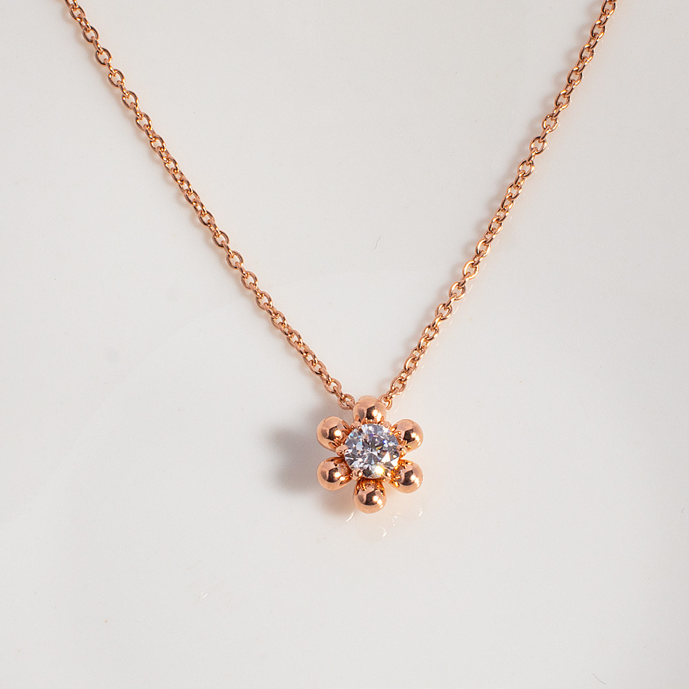 1부 천연 다이아 목걸이 3.5mm 코스모스 프로포즈 결혼 기념일 선물 여자 친구 - 상세 이미지 5