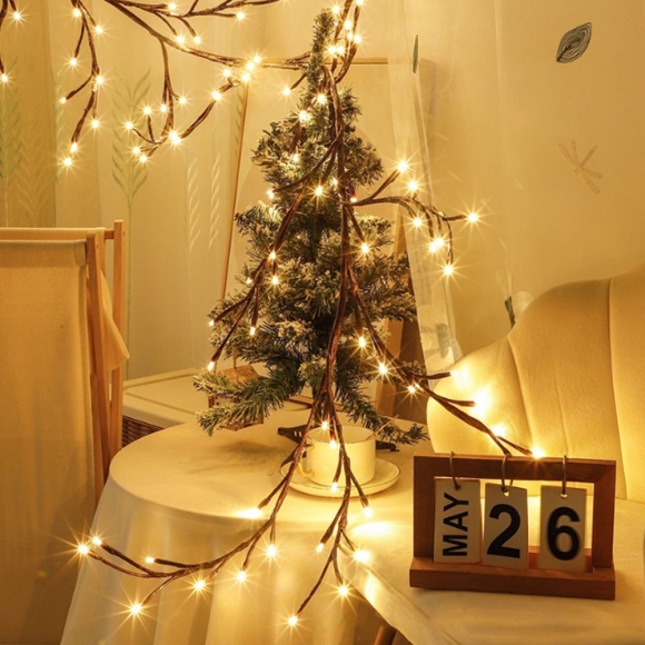 LED 간접 조명 줄 전구 나무 무드등 벽 방수 카페 1.6m