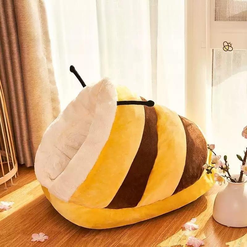 고양이 슬리핑백 침대 이불방석 보온 침낭 따뜻한 방석 반려동물 하우스 겨울 쿠션 - 상품 이미지