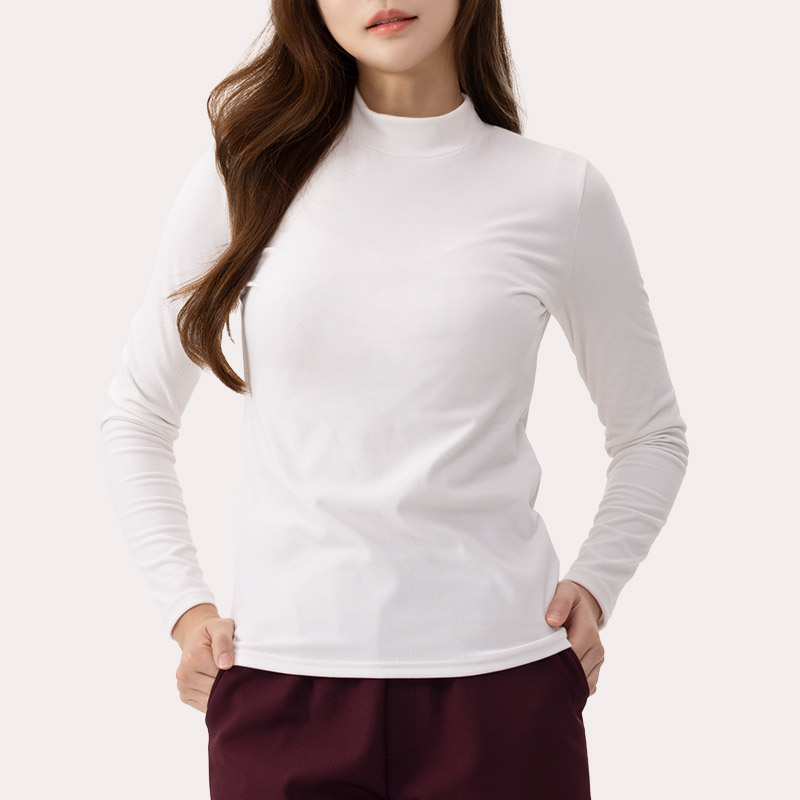 에버라스트 날씬 기모 모크넥 목폴라 터틀넥 반목 니트 - 상세 이미지 3