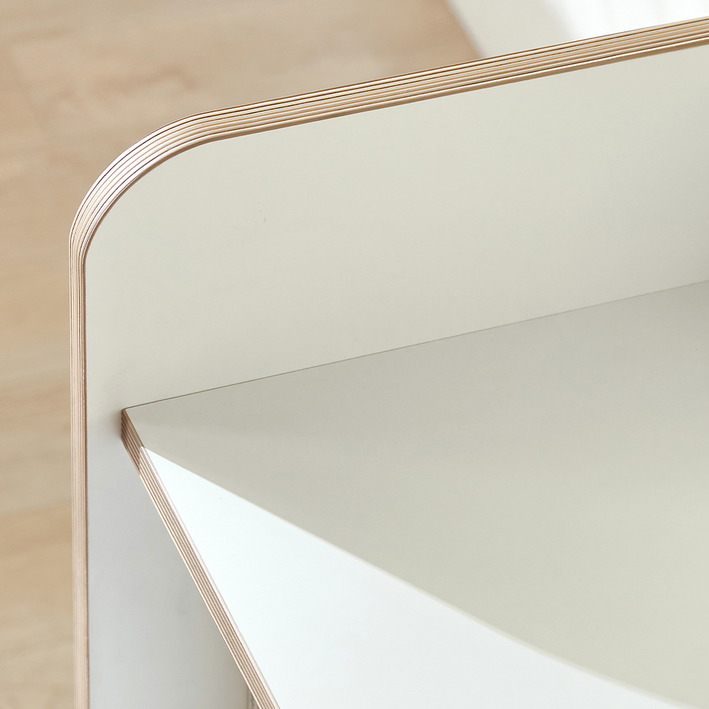 밤비노 친환경 수납 교구장 책장 공부방 낮은 수납장_830, 3단, 화이트