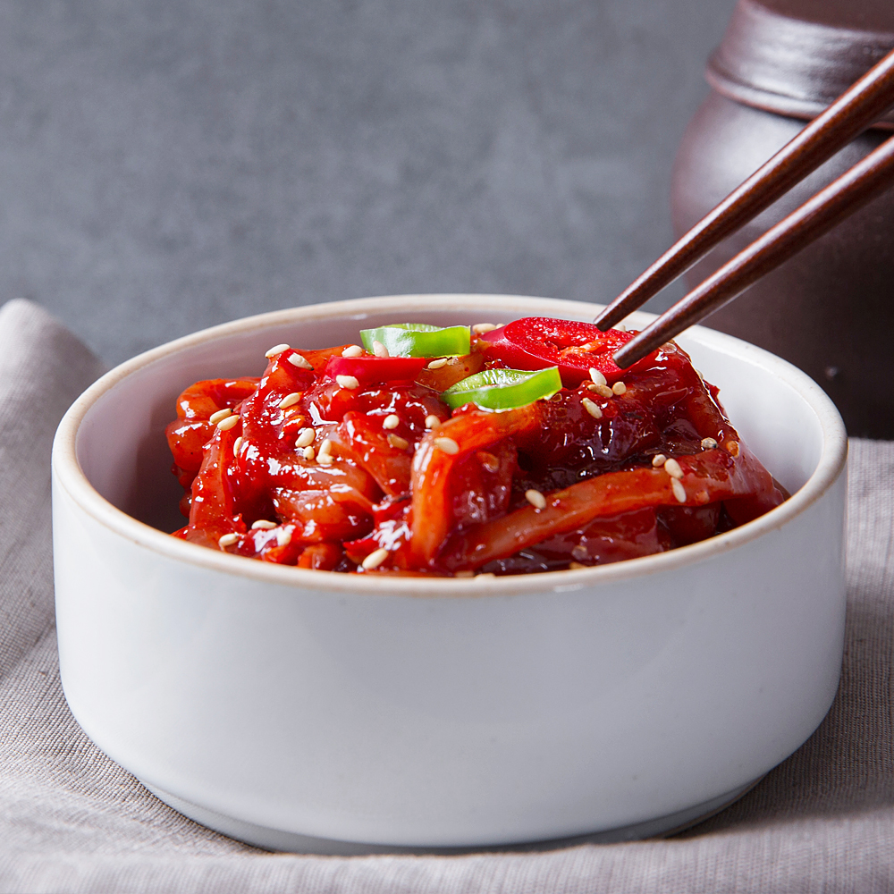 60년 3대전통 저염숙성 광천 오징어젓갈 무침 500g - 상세 이미지 3