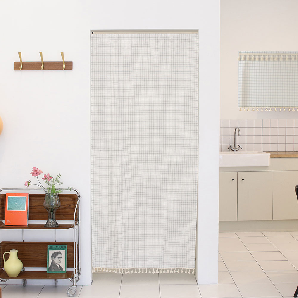 현관 가림막커튼 가리개 창문 베란다 공간분리 중문 발코니 붙이는커튼 압축봉85x150