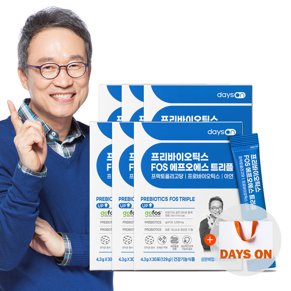[쇼핑백 제공] 데이즈온 오한진 프리바이오틱스 FOS 트리플 6개월