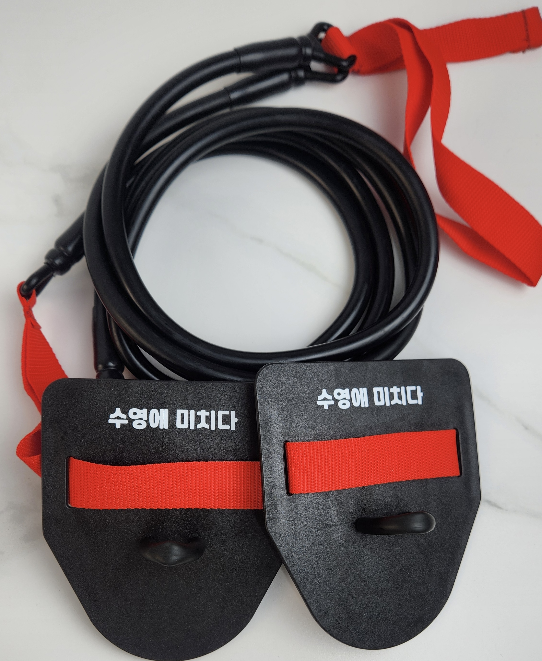 수영 스트레치코드 하이엘보 물잡기 지상훈련 용품 스트레칭코드 그린 수영근력운동 - 상세 이미지 3