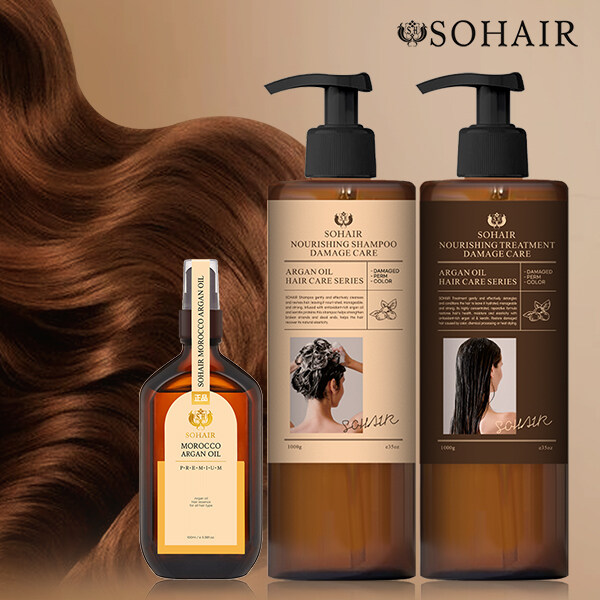 쏘헤어 아르간 탈모 샴푸 1000g 헤어 트리트먼트 1000g 프리미엄에센스 100ml - 메인 이미지