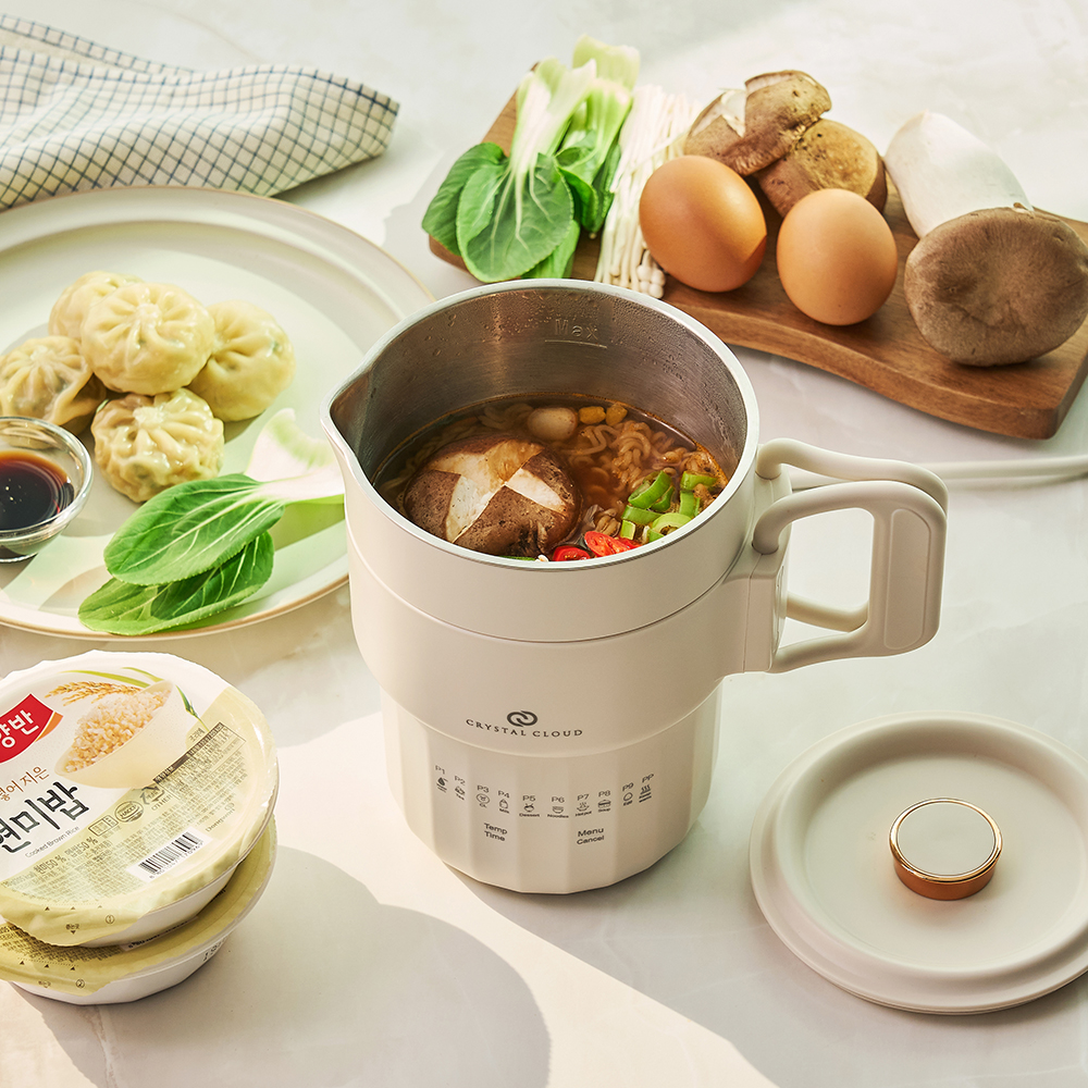 크리스탈클라우드 휴대용 전기포트 여행용 접이식 분유포트 멀티포트 커피포트 주전자 포트기