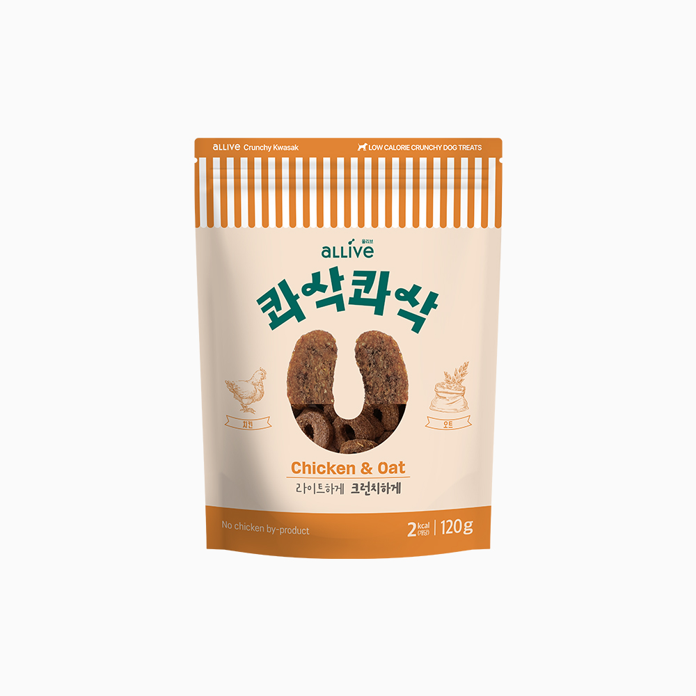 올리브 콰삭콰삭 닭고기+오트, 120g, 1개 - 상품 이미지