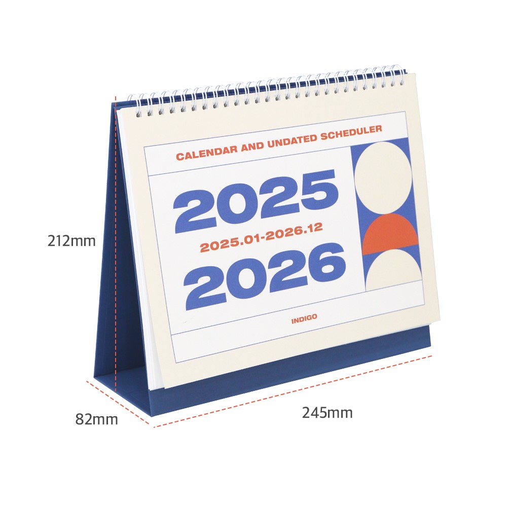 2025년 탁상 달력 2025 2026 데스크 캘린더 인디고 2년달력 25년 26년 - 상세 이미지 5