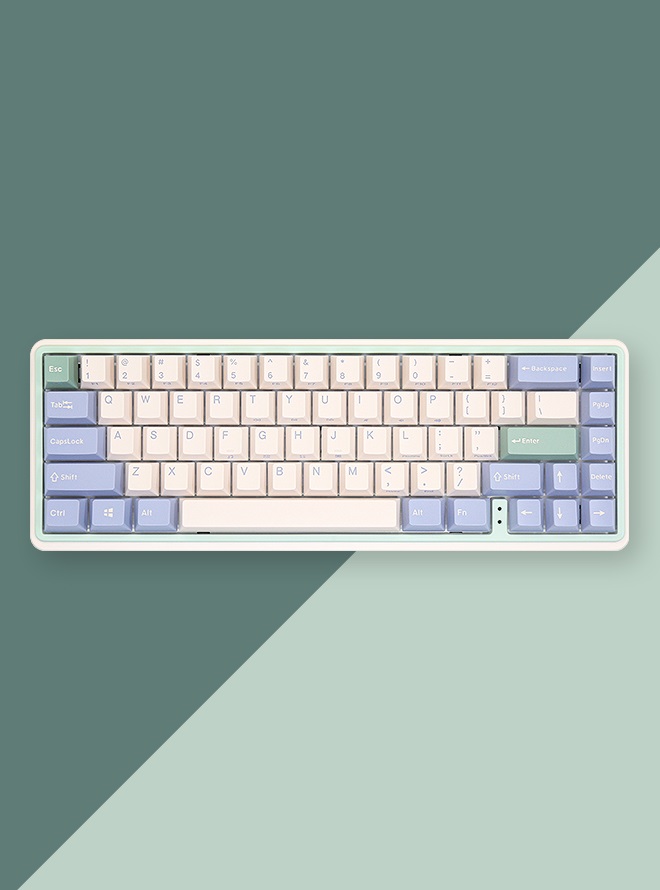 VARMILO MINILO 65 블루투스 기계식 키보드 유칼립투스, 로즈축 - 상품 이미지