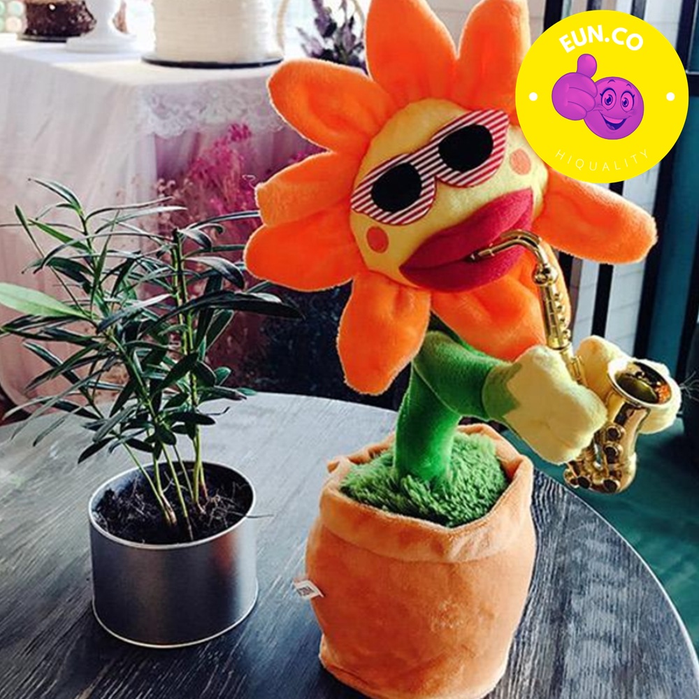 개업 친구 생일 선물 파티 카페 장식 무빙 해바라기 화분 장난감 노래하는 토이 - 상품 이미지