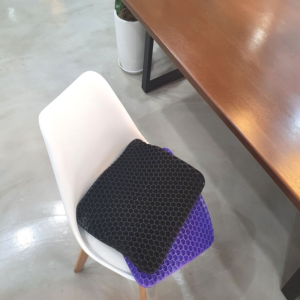 퍼플 방석 쿠션 식탁 벤치 사무실 컴퓨터 의자방석 수험생 책상 에어 허니콤 에어셀방석 S