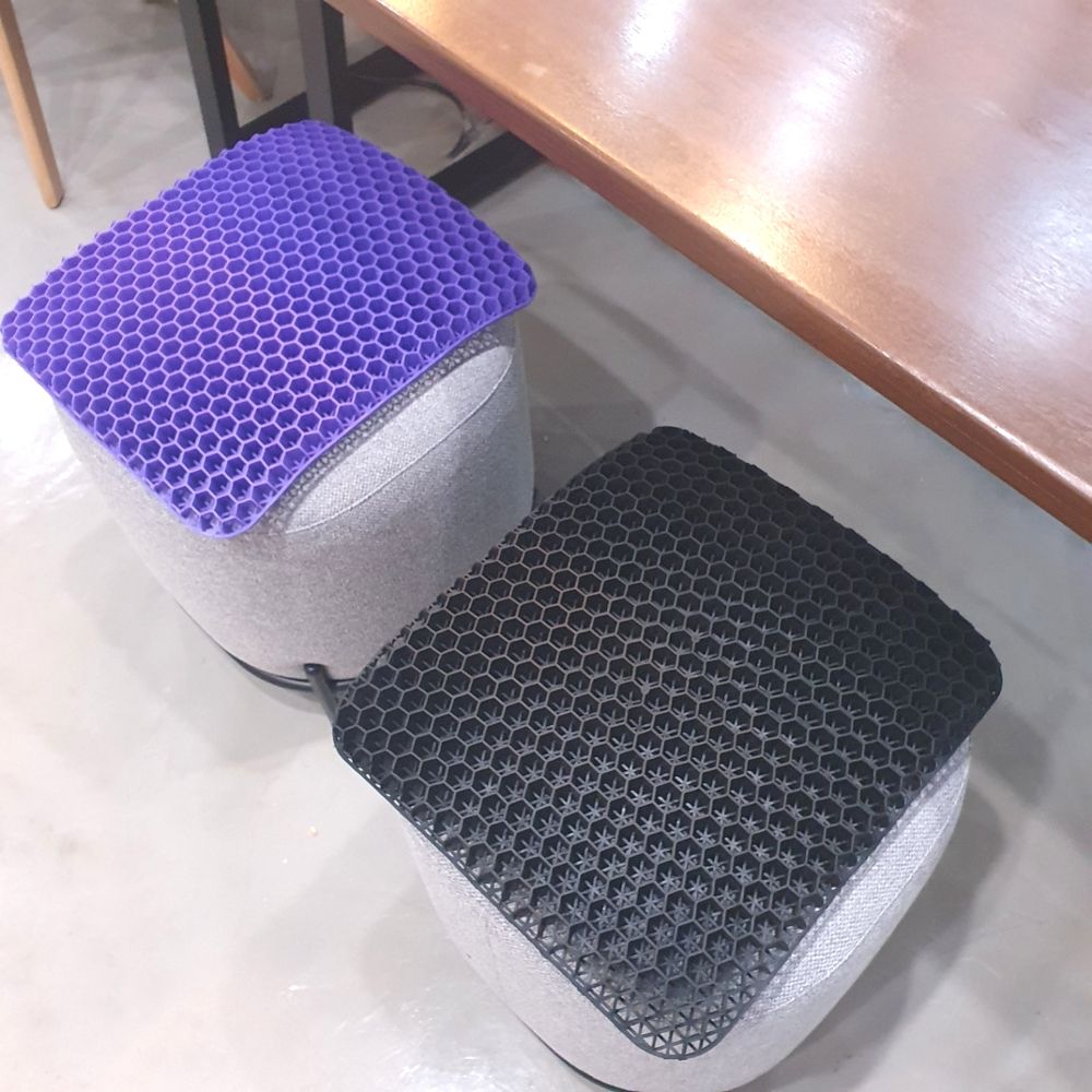 퍼플 방석 쿠션 식탁 벤치 사무실 컴퓨터 의자방석 수험생 책상 에어 허니콤 에어셀방석 S