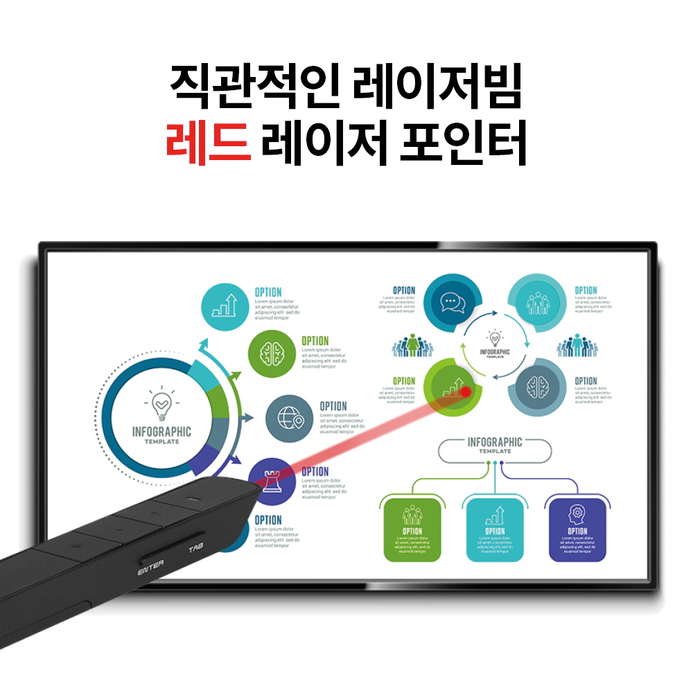 나비 레이저포인터 무선프리젠터 PPT 포인터 리모컨 NV19-PPT300 - 상세 이미지 3