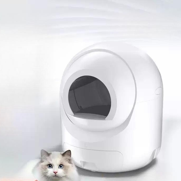 고양이 자동화장실 저소음 스마트 자동청소 탈취 변기통 220V-110V 해외전용 - 상품 이미지