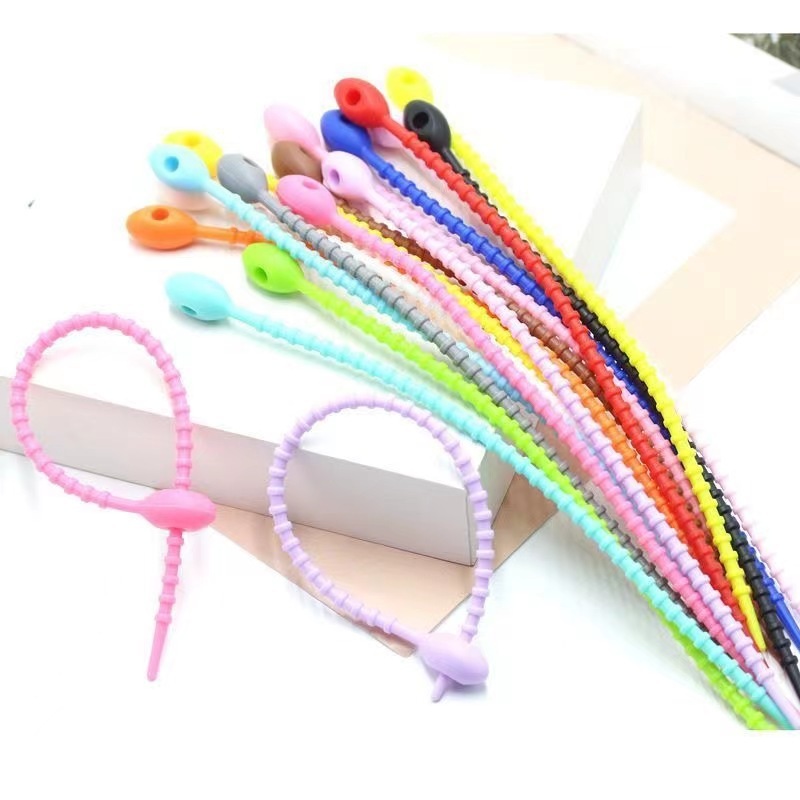 재사용 가능한 케이블타이 50개입 Color 올챙이 케이블타이 DIY 깔끔한 선정리 - 상세 이미지 3