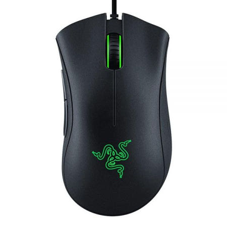 [해외]Razer DeathAdder 에센셜 게이밍 마우스: 6400 DPI 광학 센서 - 5개의 프로그래밍 가능한 버튼 - 기계식 스위치 - 고무 사이드 그립 - 클래식 블 클래