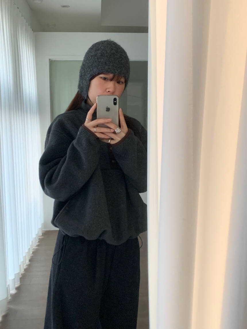 [SALE][차콜 당일] taffeta 타프타 헤어리 햇 귀달이 비니 니트 귀마개 털모자 상세 이미지 7
