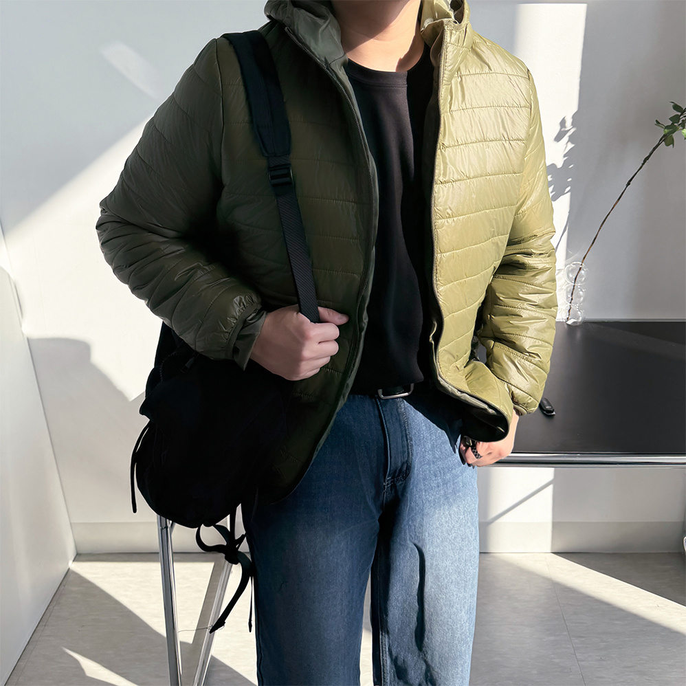 정장패딩 남자깔깔이 빅사이즈경량패딩 블루종패딩 이미지 8