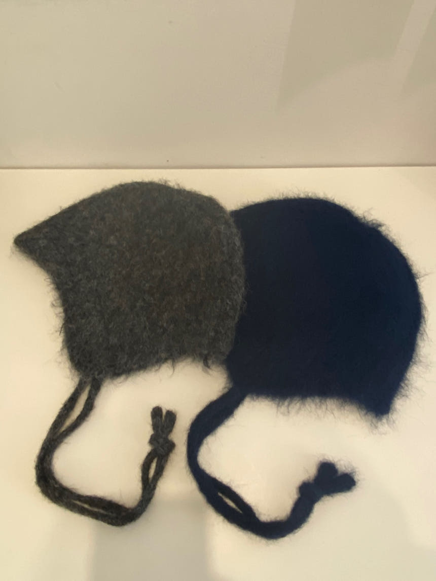 [SALE][차콜 당일] taffeta 타프타 헤어리 햇 귀달이 비니 니트 귀마개 털모자 상세 이미지 13