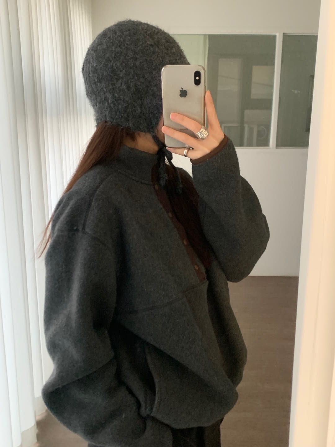 [SALE][차콜 당일] taffeta 타프타 헤어리 햇 귀달이 비니 니트 귀마개 털모자 상세 이미지 11