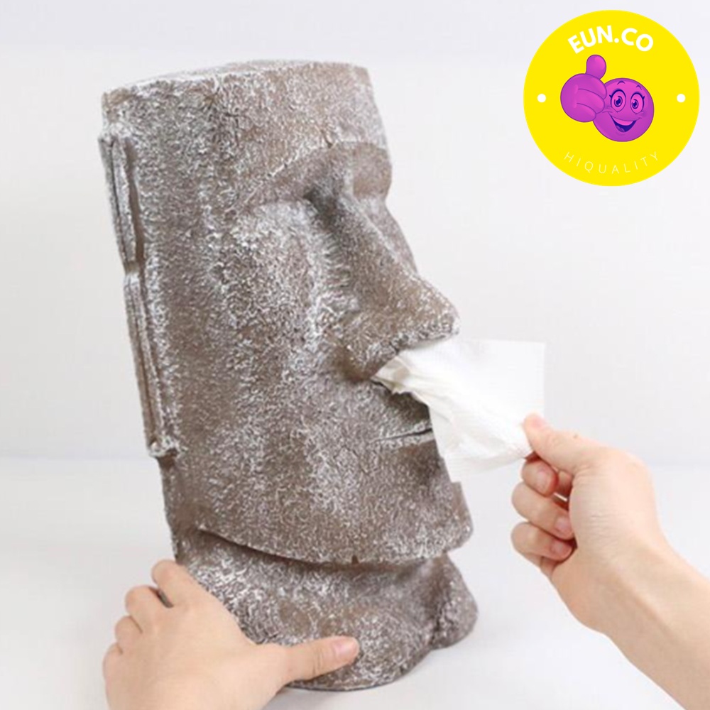 콧물 콧구멍 휴지곽 모아이 유적 티슈 케이스 핸드타올 상자 냅킨통