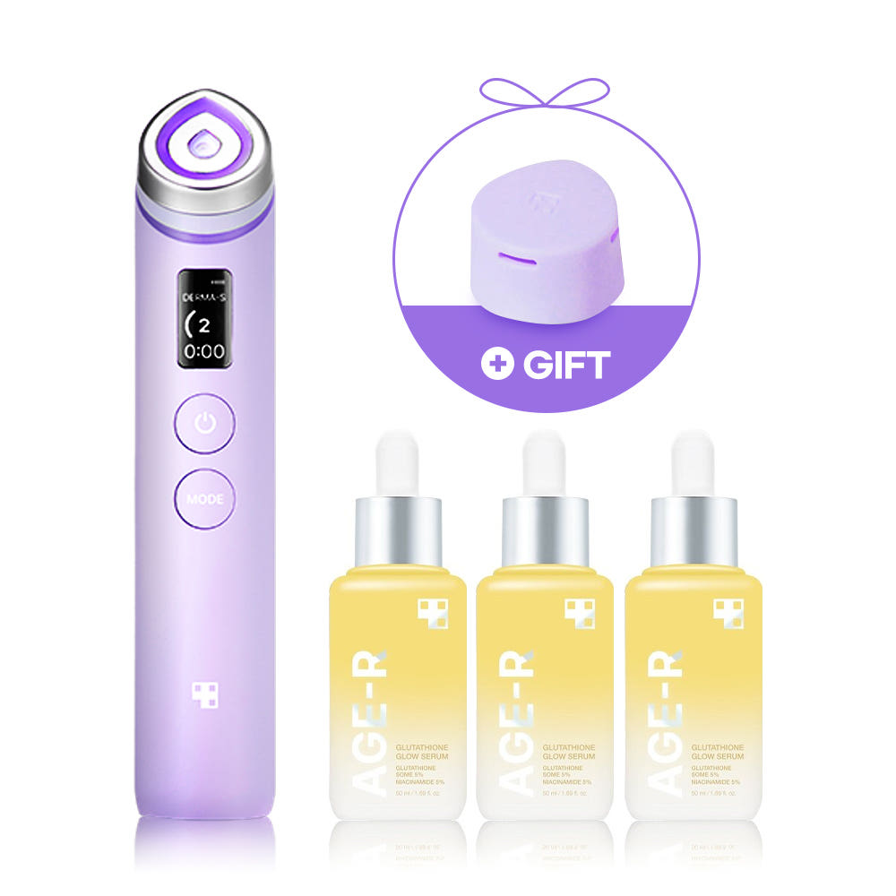 메디큐브 에이지알 부스터 프로 라벤더+헤드 케이스(라벤더)+글루타치온 앰플 3개