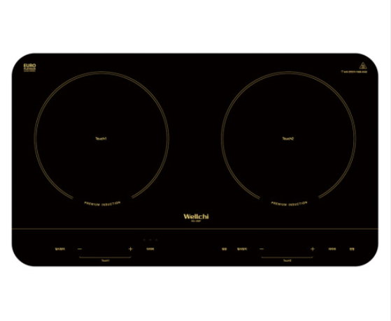 업소용인덕션 2구 웰치 이동식 전기레인지 고화력 타이머 이동형 PC방 주방 가정 3.5KW